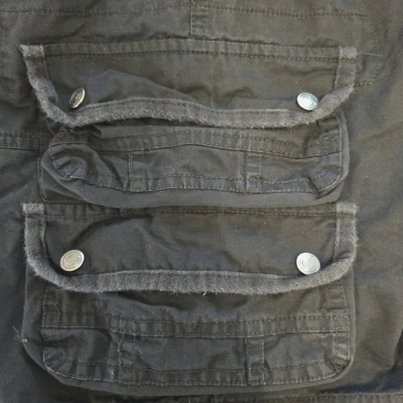 Projek Raw Men's 42 Black Denim Cargo Jean Shorts - Picture 6 of 9